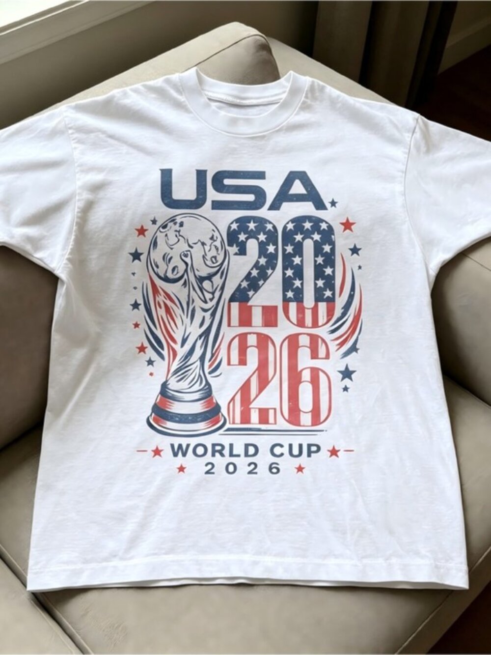 USA 2026 World Cup White Unisex Women Men T-shirt unisex